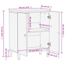 skab 60x33x75 cm massivt mangotræ