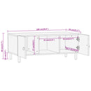 sofabord 100x54x40 cm massivt mangotræ