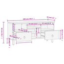 tv-bord 100x33x46 cm massivt mangotræ