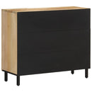 skab 90x33x75 cm massivt mangotræ