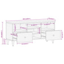 tv-bord 100x33x46 cm massivt mangotræ