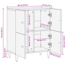 skab 60x33x75 cm massivt mangotræ