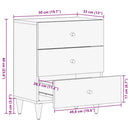 sengebord 50x33x60 cm massivt mangotræ