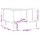 sofabord 60x50x36,5 cm konstrueret træ hvid