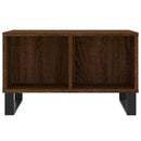 sofabord 60x50x36,5 cm konstrueret træ brun egetræsfarve