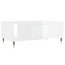 sofabord 90x50x36,5 cm konstrueret træ hvid højglans