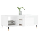 sofabord 90x50x36,5 cm konstrueret træ hvid højglans