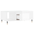 sofabord 90x50x36,5 cm konstrueret træ hvid højglans