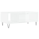 sofabord 90x50x36,5 cm konstrueret træ hvid højglans