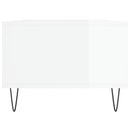 sofabord 90x50x36,5 cm konstrueret træ hvid højglans