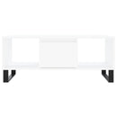 sofabord 90x50x36,5 cm konstrueret træ hvid