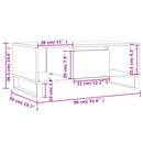 sofabord 90x50x36,5 cm konstrueret træ sort