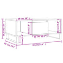 sofabord 90x50x36,5 cm konstrueret træ sonoma-eg
