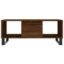 sofabord 90x50x36,5 cm konstrueret træ brun egetræsfarve