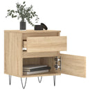 sengeborde 2 stk. 40x35x50 cm konstrueret træ sonoma-eg