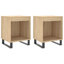 sengeborde 2 stk. 40x35x50 cm konstrueret træ sonoma-eg