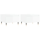 sofaborde 2 stk. 50x46x35 cm konstrueret træ hvid højglans