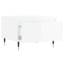 sofaborde 2 stk. 50x46x35 cm konstrueret træ hvid højglans