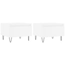 sofaborde 2 stk. 50x46x35 cm konstrueret træ hvid