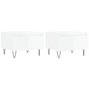 sofaborde 2 stk. 50x46x35 cm konstrueret træ hvid højglans
