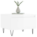 sofaborde 2 stk. 50x46x35 cm konstrueret træ hvid højglans