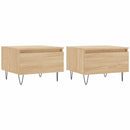 sofaborde 2 stk. 50x46x35 cm konstrueret træ sonoma-eg