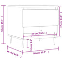 sofabord 50x46x50 cm konstrueret træ sort
