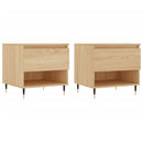 sofaborde 2 stk. 50x46x50 cm konstrueret træ sonoma-eg