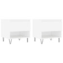 sofaborde 2 stk. 50x46x50 cm konstrueret træ hvid