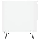 sofaborde 2 stk. 50x46x50 cm konstrueret træ hvid højglans