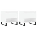 sofaborde 2 stk. 50x46x50 cm konstrueret træ hvid