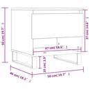 sofabord 50x46x50 cm konstrueret træ sort