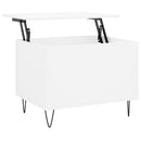 sofabord 60x44,5x45 cm konstrueret træ hvid