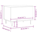 sofabord 60x44,5x45 cm konstrueret træ hvid