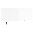 sofabord 90x44,5x45 cm konstrueret træ hvid højglans