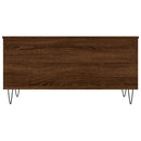 sofabord 90x44,5x45 cm konstrueret træ brun egetræsfarve