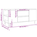 sofabord 102x44,5x50 cm konstrueret træ sort