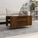 sofabord 102x44,5x50 cm konstrueret træ brun egetræsfarve