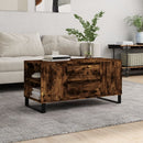 sofabord 102x44,5x50 cm konstrueret træ røget egetræsfarve