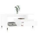 sofabord 90x49x45 cm konstrueret træ hvid