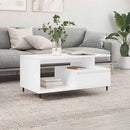 sofabord 90x49x45 cm konstrueret træ hvid