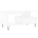 sofabord 90x49x45 cm konstrueret træ hvid