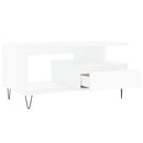 sofabord 90x49x45 cm konstrueret træ hvid