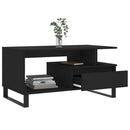sofabord 90x49x45 cm konstrueret træ sort