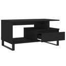 sofabord 90x49x45 cm konstrueret træ sort