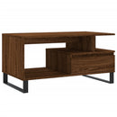 sofabord 90x49x45 cm konstrueret træ brun egetræsfarve