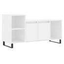 tv-bord 100x35x55 cm konstrueret træ hvid