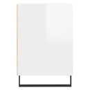 tv-bord 100x35x55 cm konstrueret træ hvid højglans