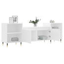tv-bord 160x35x55 cm konstrueret træ hvid