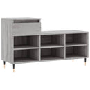 skoskab 102x36x60 cm konstrueret træ grå sonoma-eg